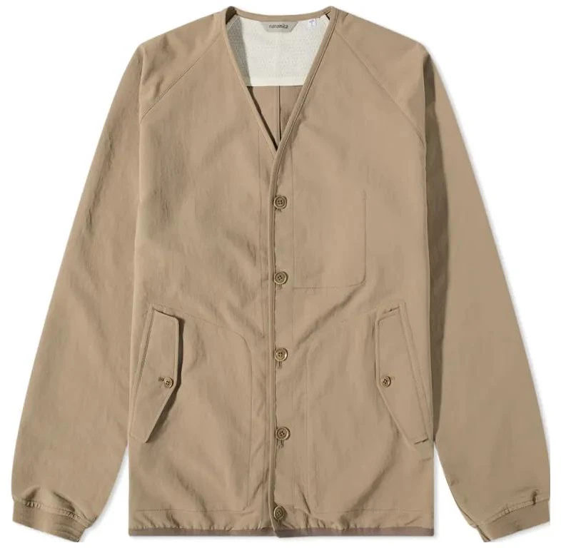 nanamica-v-neck-button-up-slim-fit-jacket-grey-brown-suhs-328-e-tu