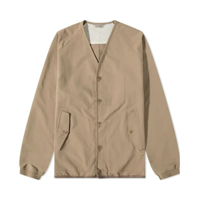 Nanamica V-Neck Button-Up Slim Fit Jacket Grey Brown SUHS328E-TU