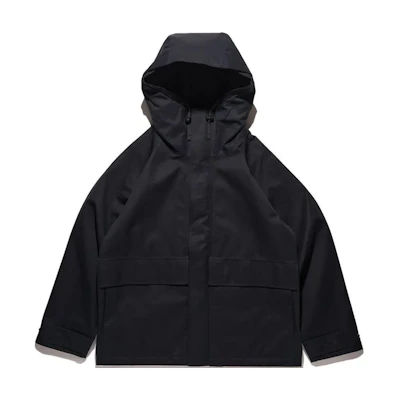 nanamica DOE SS24 Unisex Waterproof Hooded Jacket Black SUAF381E