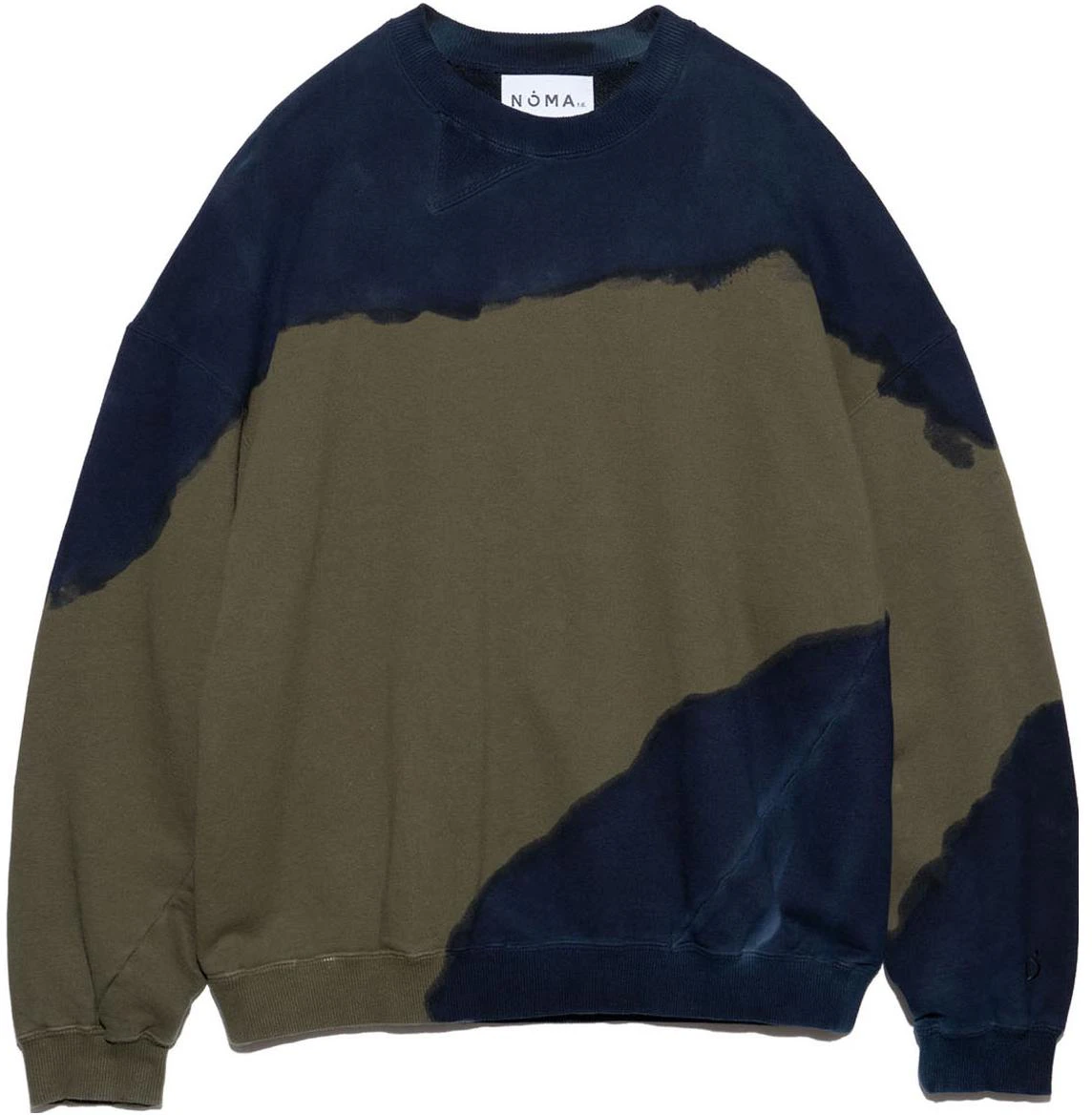 nanamica-x-nomad-td-hand-dyed-olive-crewneck-sweatshirt-casual-long-sleeve-obhf-306