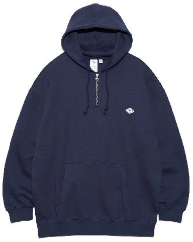nanamica-x-puma-solid-color-navy-hoodie-casual-long-sleeve-obhf-307-pn