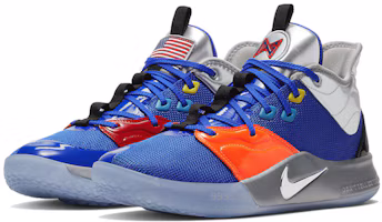Shop Nike PG 3 Nasa EP 泡椒3 耐磨防滑 中筒 實戰籃球鞋 男款 藍橙 台灣版