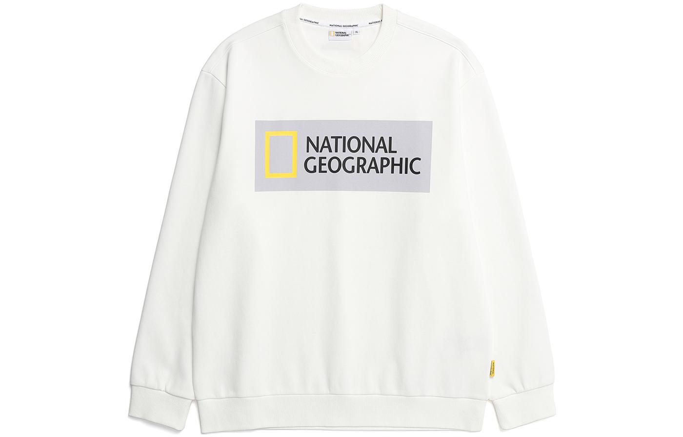 National Geographic Letter Graphic Casual Unisex Long-Sleeve Sweatshirt N231SW006