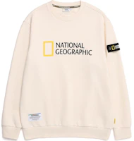 National Geographic Letter Print Crewneck Sweatshirt Unisex N224USW060 National Geographic Letter Print Crewneck Sweatshirt Unisex N224USW060