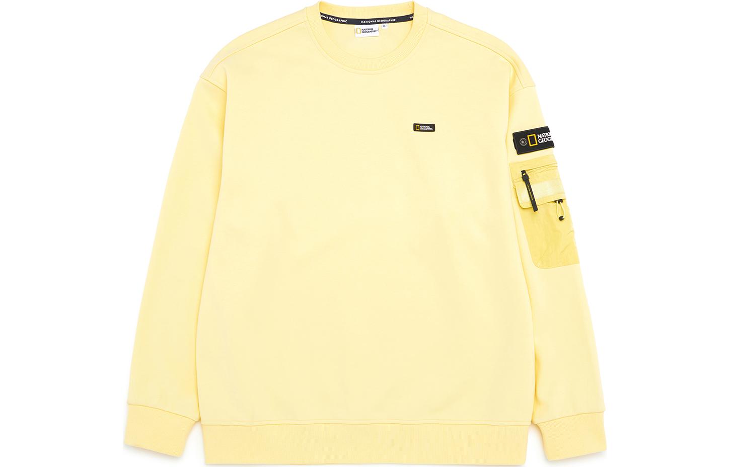 National Geographic Outdoor Casual Sweatshirt with Woven Pocket Design N231SW010