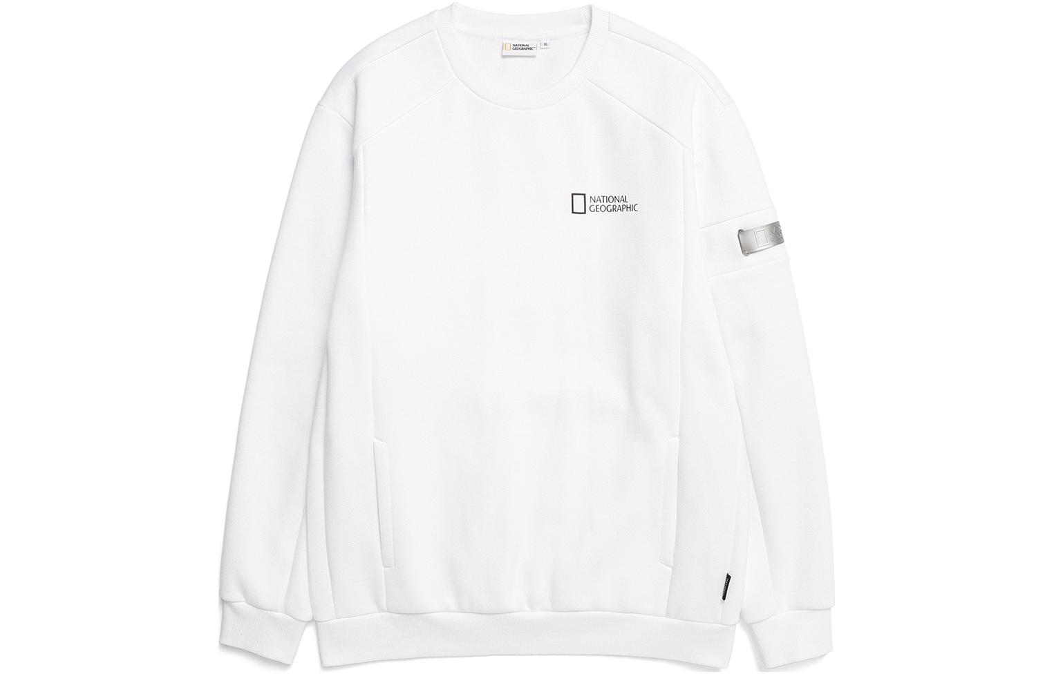 National Geographic Unisex Printed Logo Crewneck Sweatshirt Long Sleeve Casual N22433003
