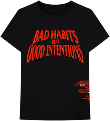 Nav x Vlone Bad Habits Tee Black Buy Nav x Vlone Bad Habits Tee Black