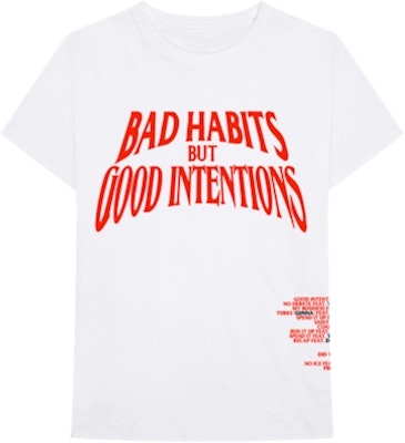Nav x Vlone Bad Habits Tee White Buy Nav x Vlone Bad Habits Tee White