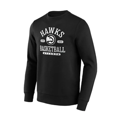 NBA AtlAnta Hawks Calling Plays Logo Crewneck Sweatshirt Black Long Sleeve 13340772