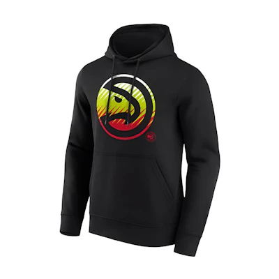 NBA AtlAnta Hawks Fade Logo Black Pullover Hoodie Casual Sportswear 12085253