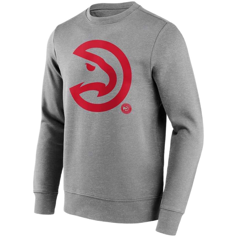 NBA AtlAnta Hawks Fanatics Crewneck Graphic Sweatshirt Gray 12088685
