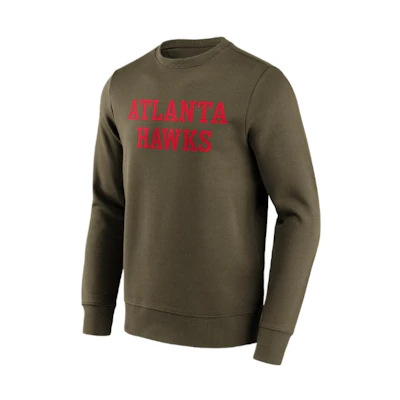 NBA AtlAnta Hawks Fashion Color Logo Crewneck Sweatshirt Brown Men 201426704