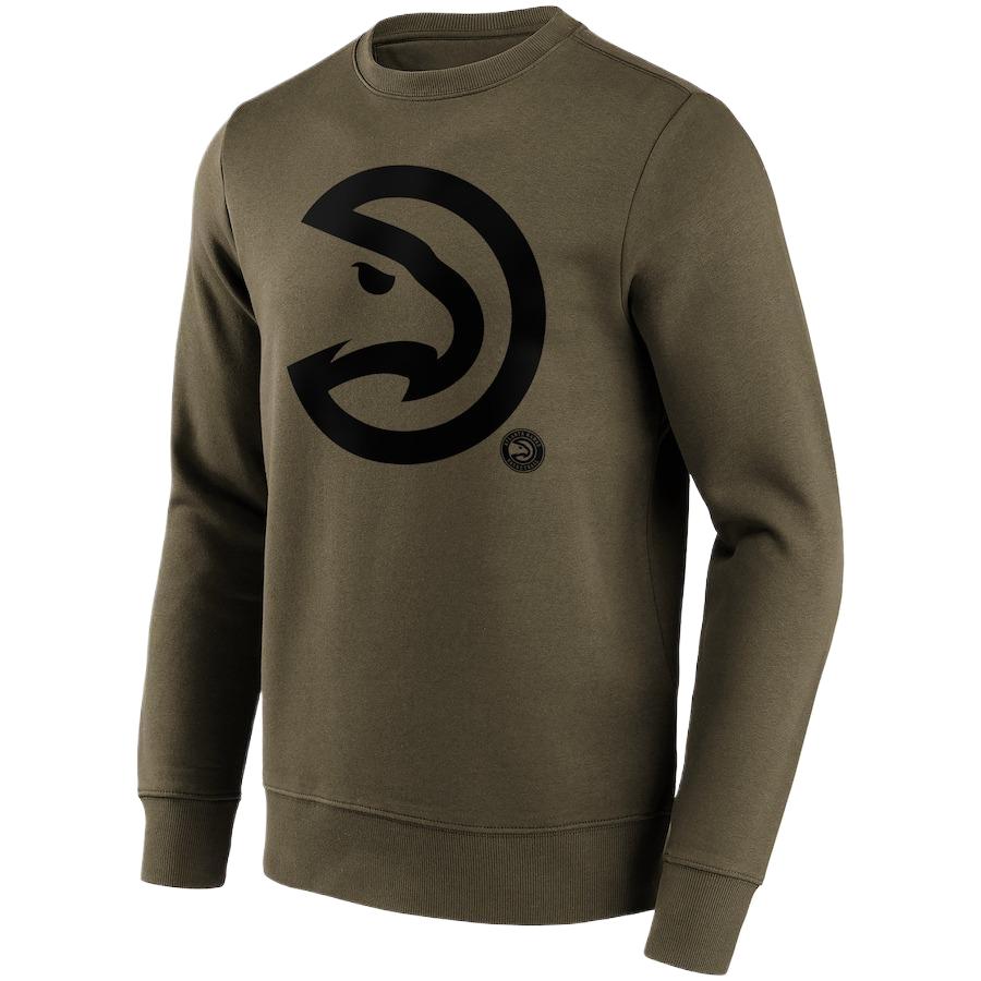 NBA AtlAnta Hawks Mono Crewneck Sweatshirt Brown Unisex 201426754