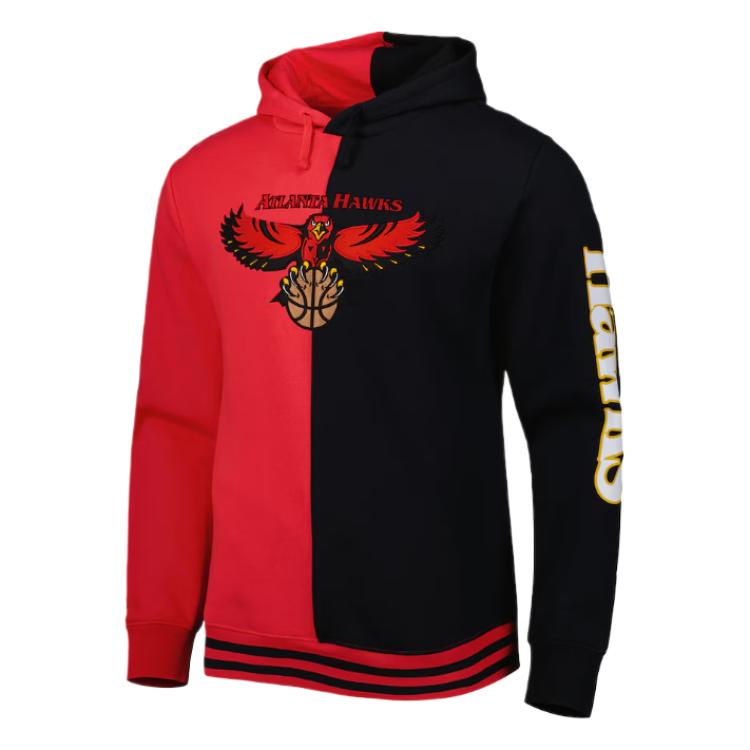 NBA Authmade Mitchell & Ness AtlAnta Hawks Hoodie Red/Black Long Sleeve 5176735