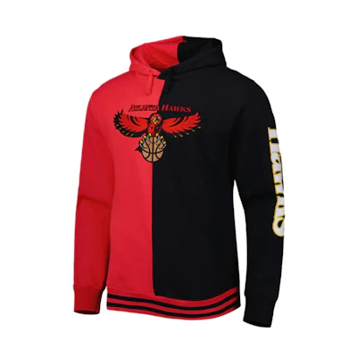 NBA Authmade Mitchell & Ness AtlAnta Hawks Hoodie Red/Black Long Sleeve 5176735