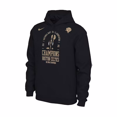 NBA Black Boston Celtics 18-Time Letter Print Hoodie Men’s Pullover Black 201708345