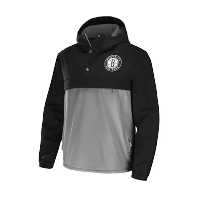 NBA Black/Gray Colorblock Hoodie Jacket - Warm & Comfortable 13300879