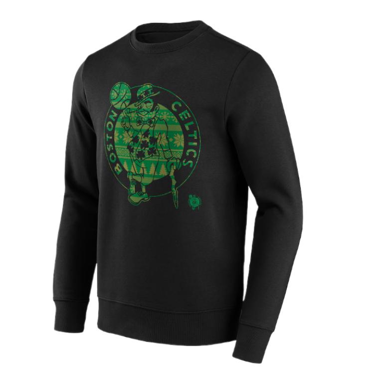 NBA Boston Celtics Christmas Sweater Crewneck Sweatshirt Black - 13341164
