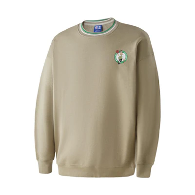 NBA Boston Celtics Letter Print Crewneck Sweatshirt Khaki Green () APCRE00078BOS27