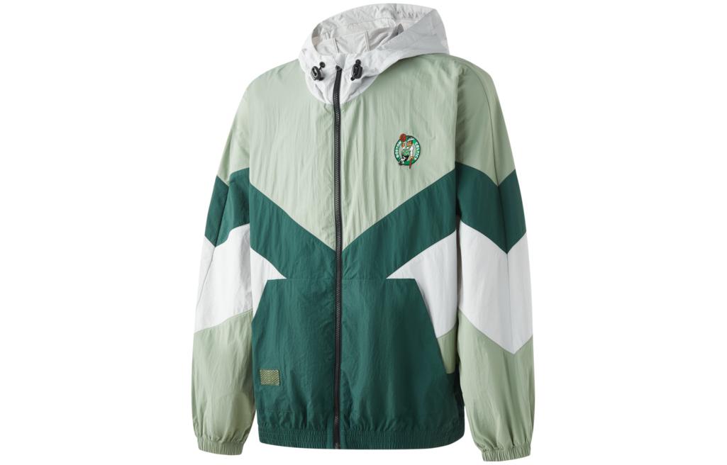 NBA Boston Celtics Logo Embroidered Colorblock Hoodie Jacket Green Unisex APOTW00018BOS07