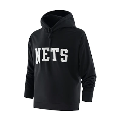 NBA Brooklyn Nets Black Hoodie Unisex Pullover with Letter Print Design FCAPHO21HD11215LAL4
