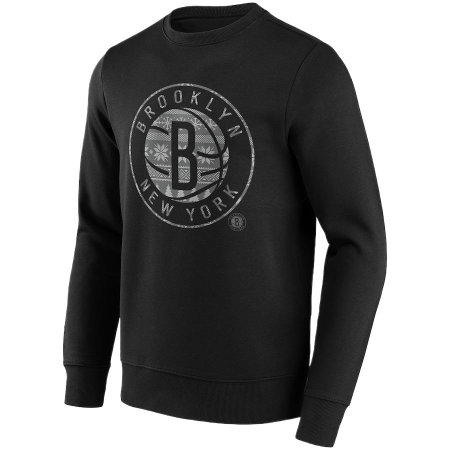 NBA Brooklyn Nets Christmas Jumper Crewneck Sweatshirt Black Long Sleeve 13341232