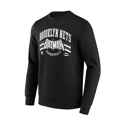 NBA Brooklyn Nets DC Logo Printed Crewneck Sweatshirt Black 13327573