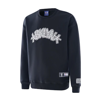 NBA Brooklyn Nets Embroidered Crewneck Sweatshirt Midnight Black Unisex APCRE00013BKN12