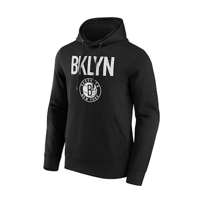 NBA Brooklyn Nets Fanatics Black Pullover Hoodie Long Sleeve Casual Wear 12089109
