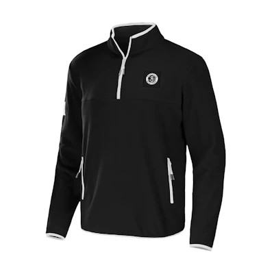 NBA Brooklyn Nets Fanatics Black Quarter-Zip Pullover Sweatshirt 13300852