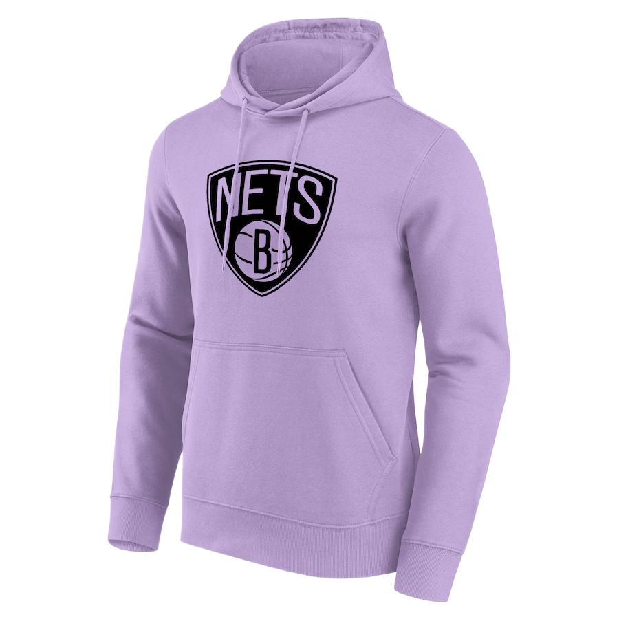 NBA Brooklyn Nets Fanatics Mono Logo Print Hoodie Purple 200360803