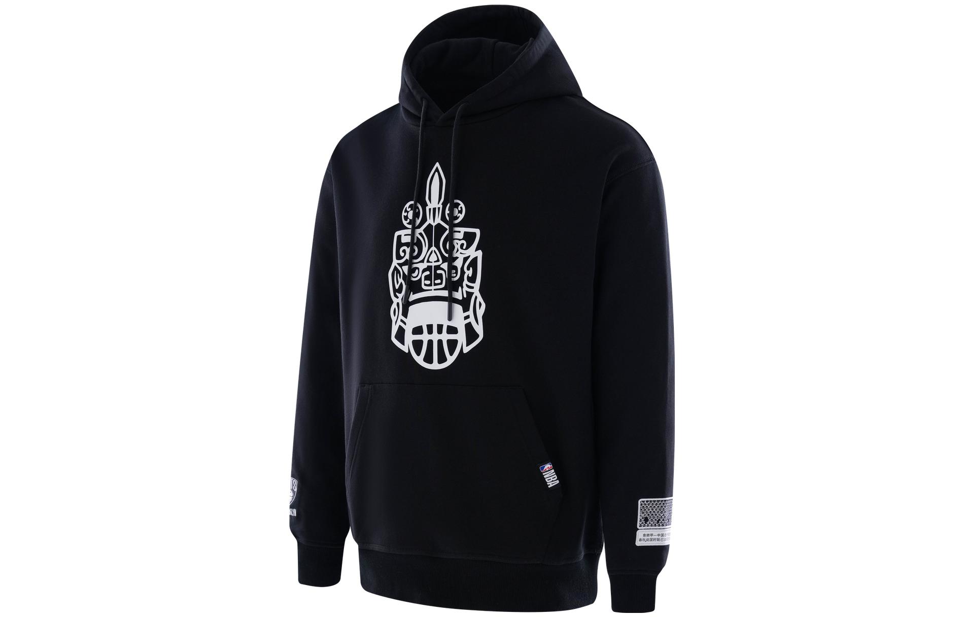 NBA Brooklyn Nets Fortress Series Pullover Hoodie Black Long Sleeve APHOD00007BKN12