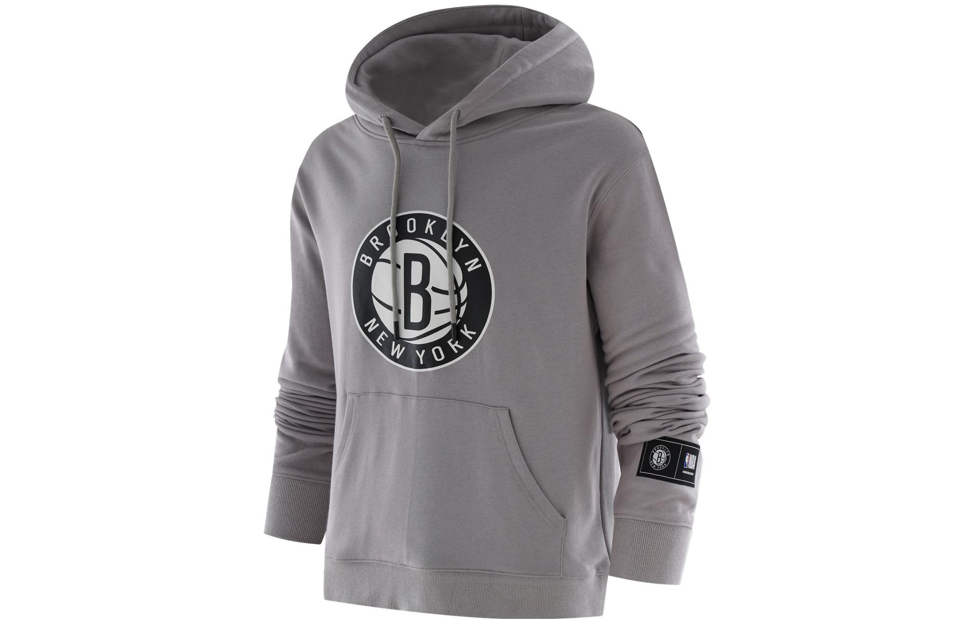 NBA Brooklyn Nets Hoodie Unisex Grey - Comfortable & Breathable Long Sleeve F3APSP22HD11837BKN