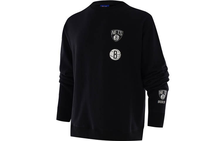 NBA Brooklyn Nets Logo Printed Casual Long Sleeve Sweatshirt Black F3APSP22CR11882BKN