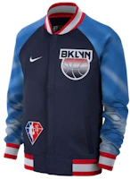 NBA Brooklyn Nets Nike City Edition Baseball Jacket Blue Long Sleeve 12062482 NBA Brooklyn Nets Nike City Edition Baseball Jacket Blue Long Sleeve 12062482