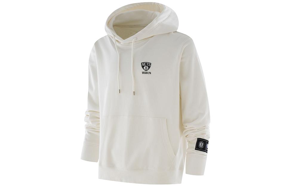 NBA Brooklyn Nets White Hoodie Unisex Casual Loose Fit Pullover F3APSP22HD11851BKN