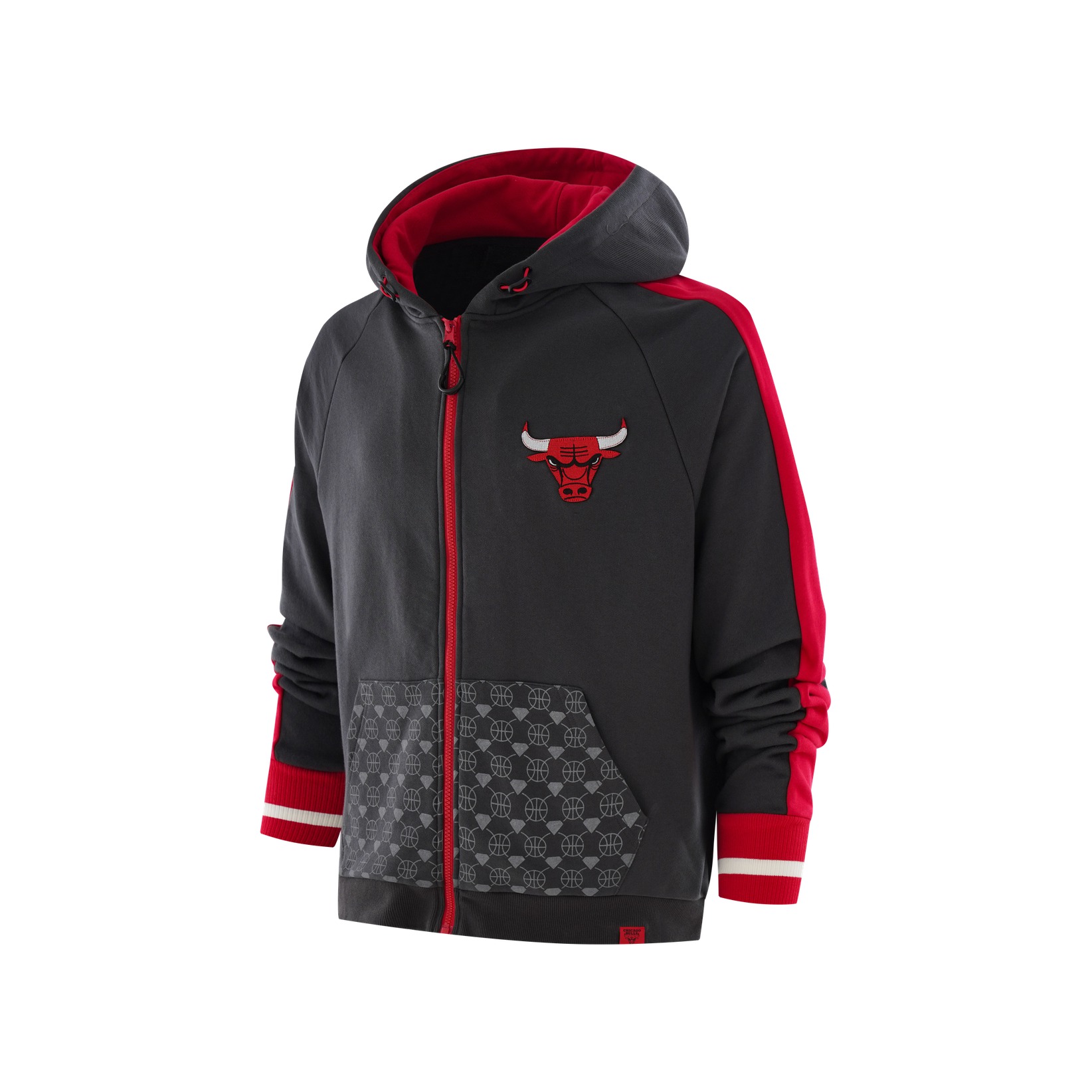 NBA Bulls Dark Series Red Zip-Up Hoodie Jacket Unisex Casual Sportswear F1APSP22HD11766CHI