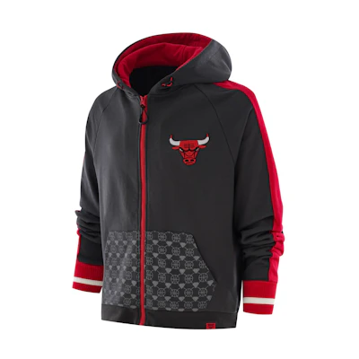 NBA Bulls Dark Series Red Zip-Up Hoodie Jacket Unisex Casual Sportswear F1APSP22HD11766CHI