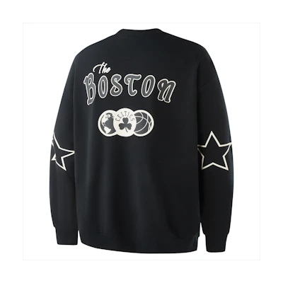 NBA Celtics Team Logo Crewneck Sweatshirt Black Unisex Long Sleeve Casual Wear APCRE00523BOS01