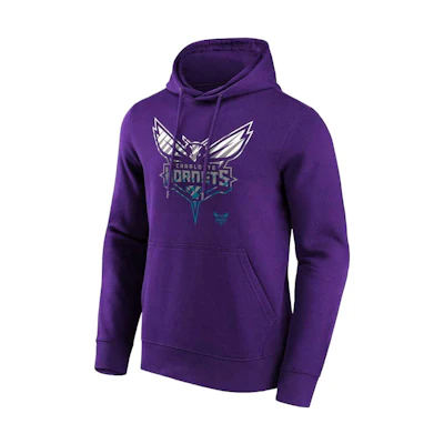 NBA Charlotte Hornets Fade Print Hoodie Purple Long Sleeve Casual Sweatshirt 12085041