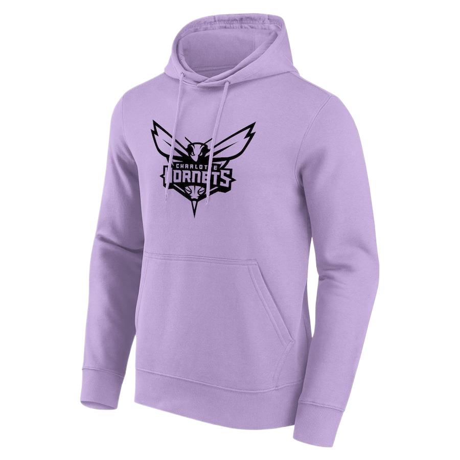 NBA Charlotte Hornets Fanatics Mono Logo Hoodie Purple - Pullover Sweatshirt 200360829