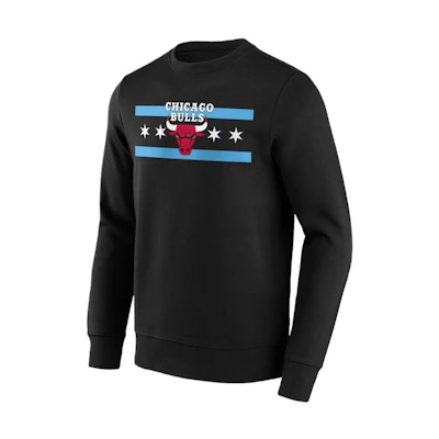 NBA Chicago Bulls Animal Print Crewneck Sweatshirt Black - Casual Fit 12089301