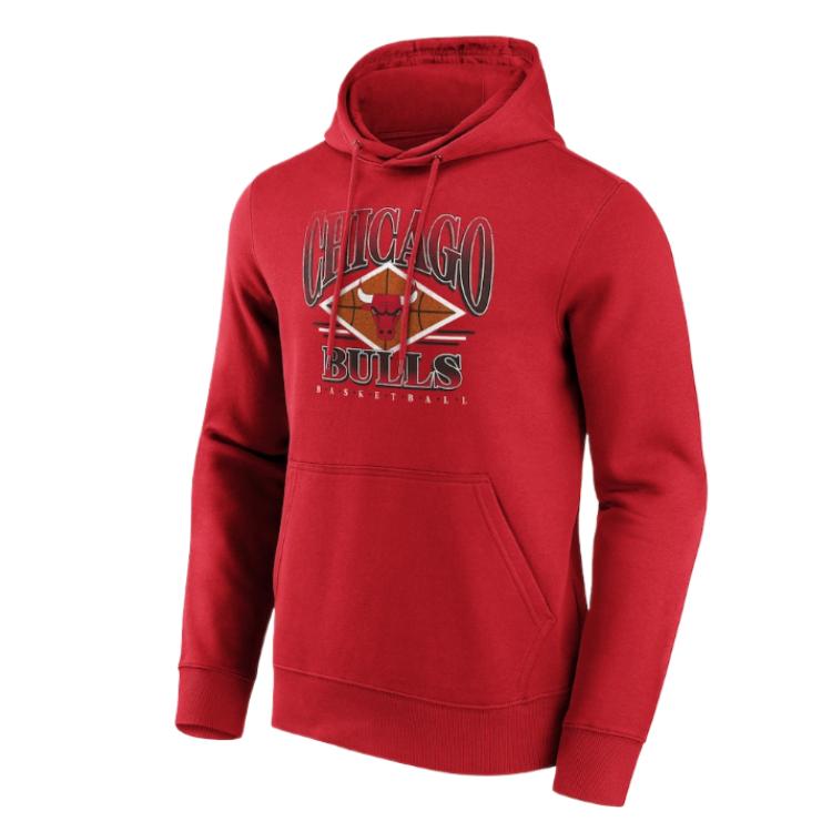 NBA Chicago Bulls Fanatics Power Phase Red Pullover Hoodie 13341227