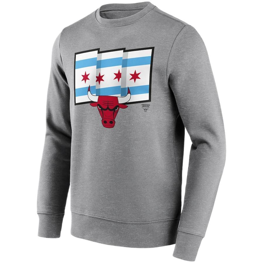 NBA Chicago Bulls Fanatics Signature Crewneck Sweatshirt Grey 12089347