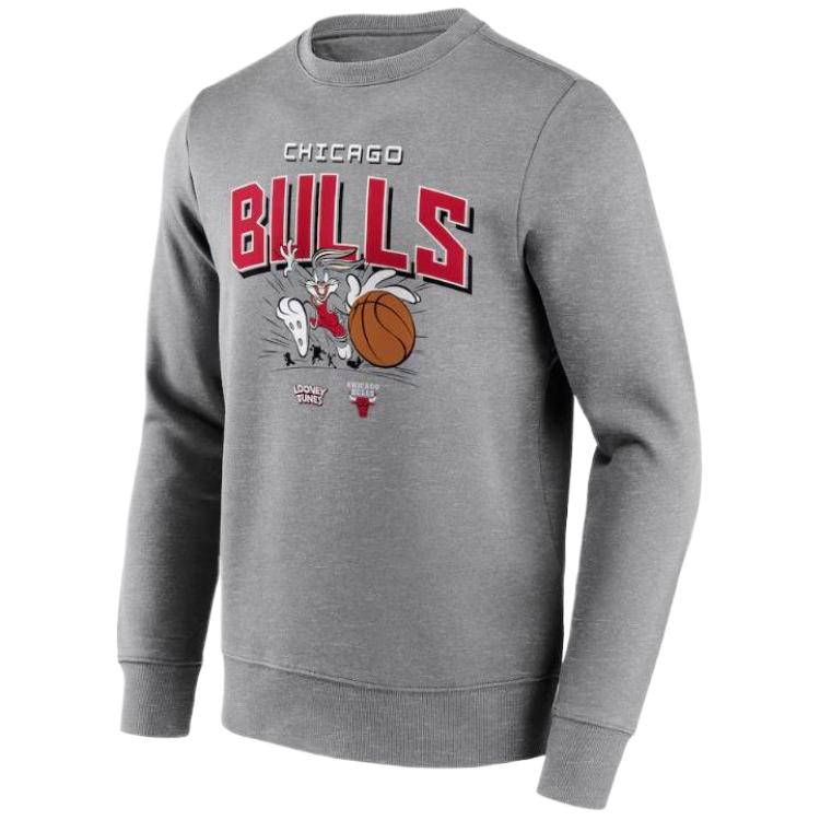 NBA Chicago Bulls Looney Tunes Bugs Bunny Crewneck Sweatshirt Grey Mens 13327502