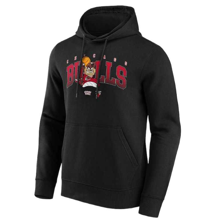 NBA Chicago Bulls Looney Tunes Taz Graphic Black Fitted Sweatshirt 13327453