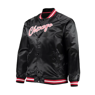 NBA Chicago Bulls Mitchell & Ness Colorblock Comfy Jacket Black Casual Wear 4524985
