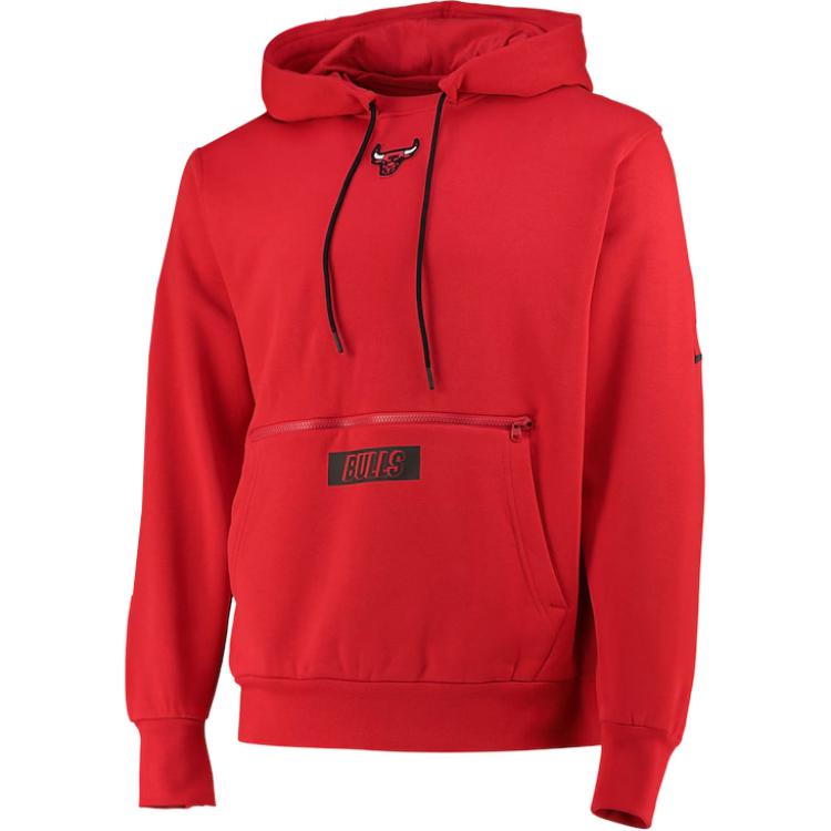NBA Chicago Bulls Nike Courtside Hoodie University Red Pullover Sweatshirt 13303959