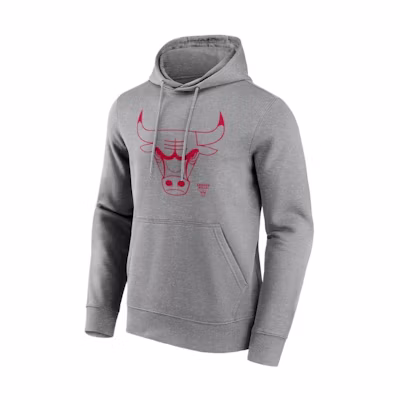 NBA Chicago Bulls Pullover Casual Hoodie Grey 12088795