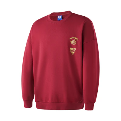 NBA Chicago Bulls Solid Color Crewneck Sweatshirt Men’s Pullover Deep Red APCRE00522CHI44